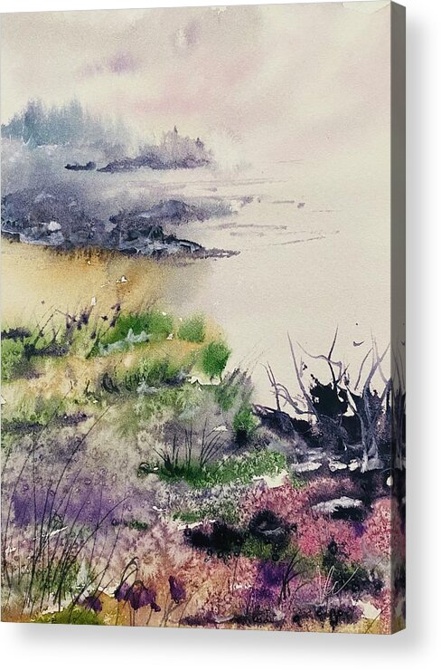 Landscape Acrylic Print featuring the painting Coastal Inspiration 2 by Kellie Chasse