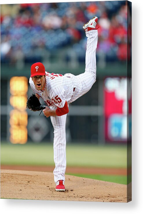 People Acrylic Print featuring the photograph Cole Hamels by Rich Schultz