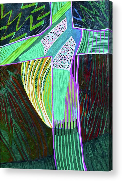 Cross Acrylic Print featuring the painting Cruciform #7 by Polly Castor