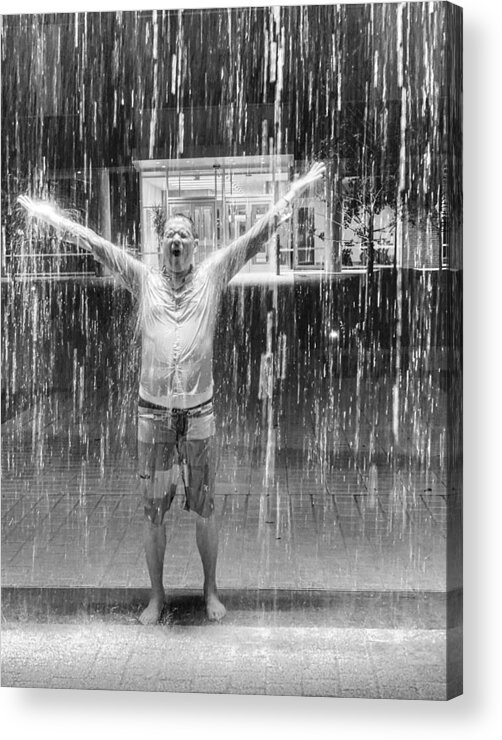 Inspire Acrylic Print featuring the photograph Dancing in the Rain by Michael Dean Shelton