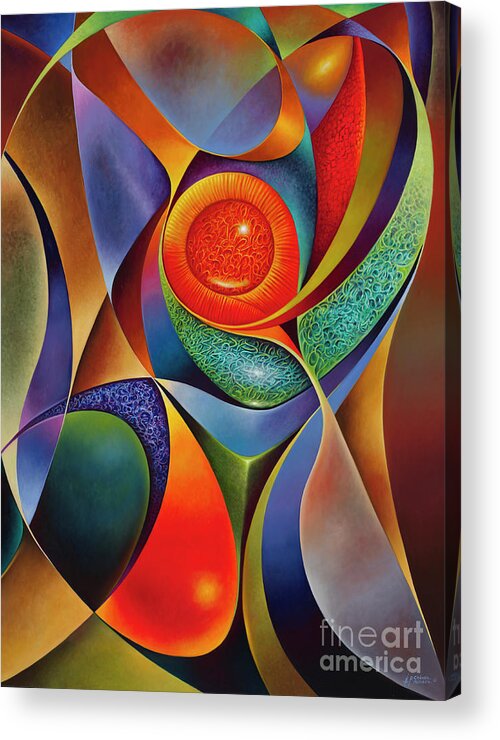 Chalice Acrylic Print featuring the painting Dynamic Series #28 by Ricardo Chavez-Mendez