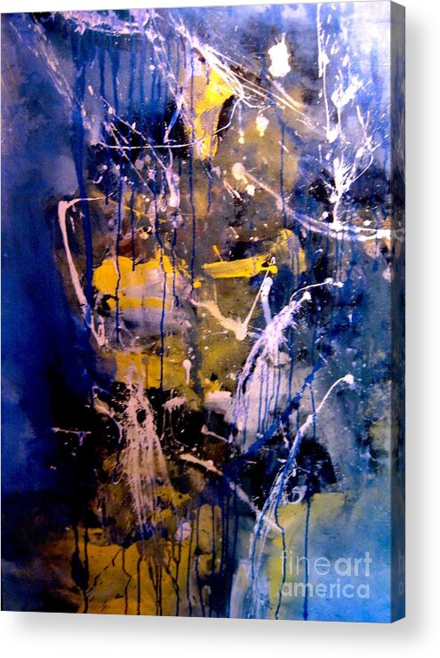 Abstract Art Acrylic Print featuring the painting Echo by Jeremiah Ray