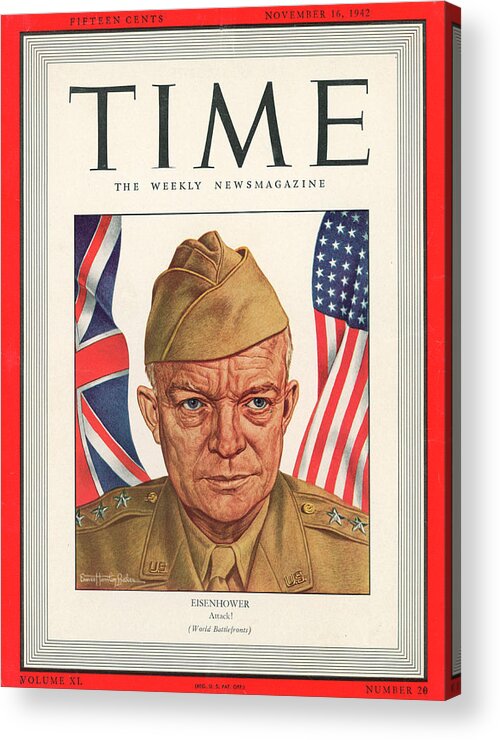 World Acrylic Print featuring the photograph Eisenhower - 1942 by Ernest Hamlin Baker