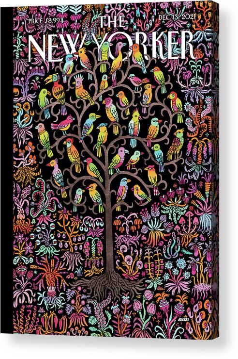 Tree Acrylic Print featuring the painting Enchanted Garden by Edward Steed