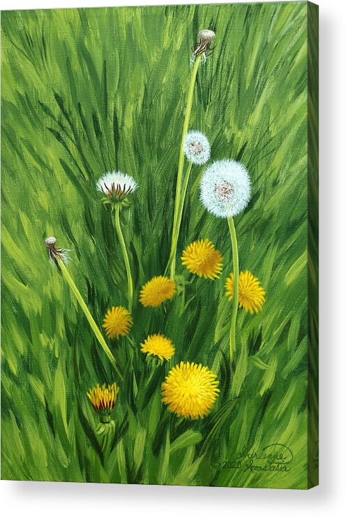 Spring Acrylic Print featuring the painting Facets by Adrienne Dye