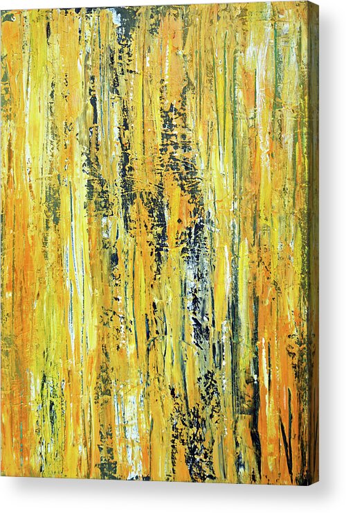 Abstract Acrylic Print featuring the painting Fields of Gold by Dick Richards