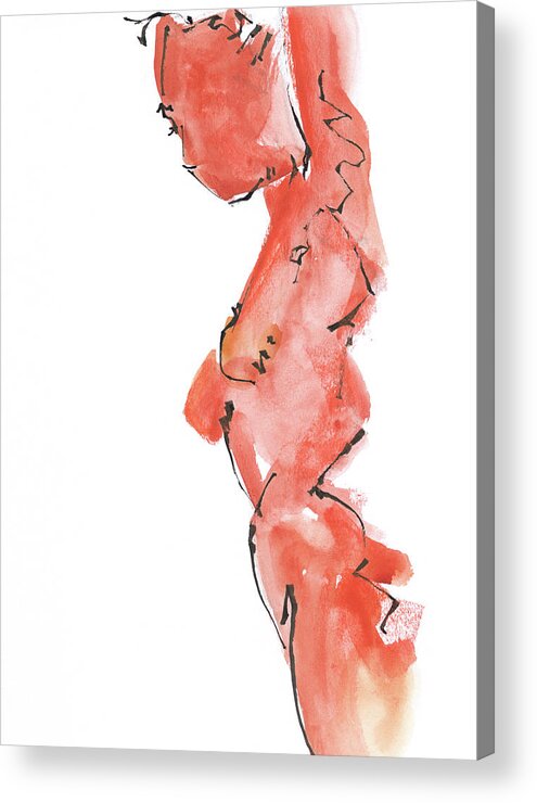 Figure Acrylic Print featuring the drawing Figure 212509 by Chris N Rohrbach