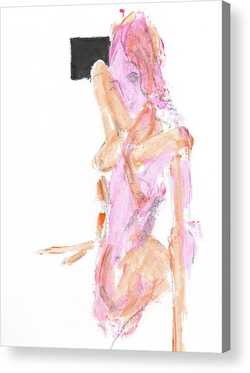 Figure Acrylic Print featuring the drawing Figure 232001 by Chris N Rohrbach