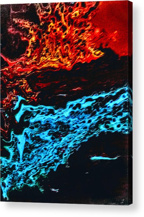 Fire Acrylic Print featuring the painting Fire And Ice by Anna Adams