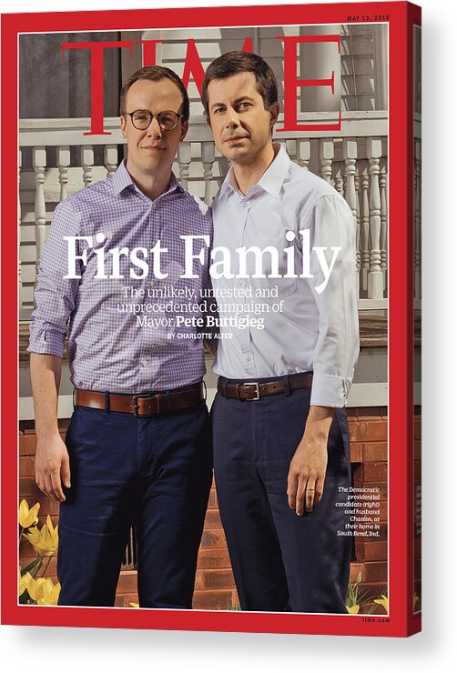 Pete Buttigieg Acrylic Print featuring the photograph First Family by Photograph by Ryan Pfluger for TIME