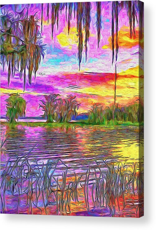 Paint Acrylic Print featuring the painting Florida by Nenad Vasic