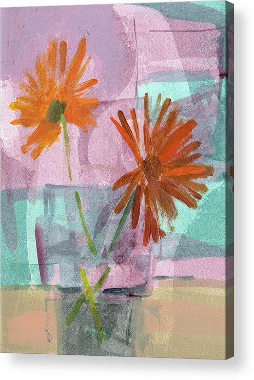 Daisy Acrylic Print featuring the painting Flowers 201905 by Chris N Rohrbach