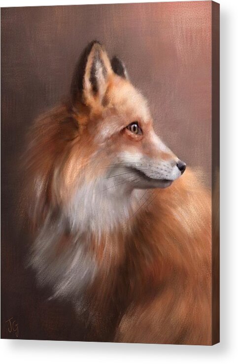 Paintings Acrylic Print featuring the painting The Red Fox by Joe Gilronan