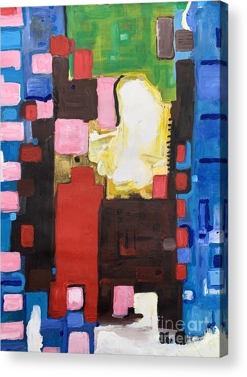 Abstract Art Acrylic Print featuring the painting Frankigary by Denise Morgan