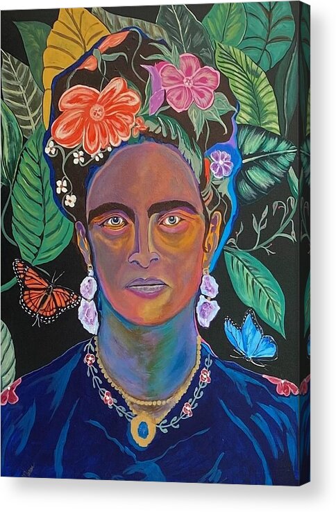  Acrylic Print featuring the painting Frida Kahlo by Bill Manson
