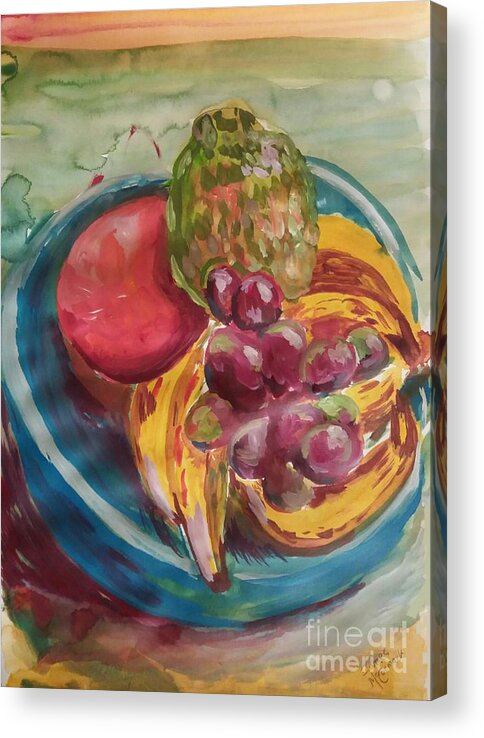 Fruit Acrylic Print featuring the painting Fruit by James McCormack