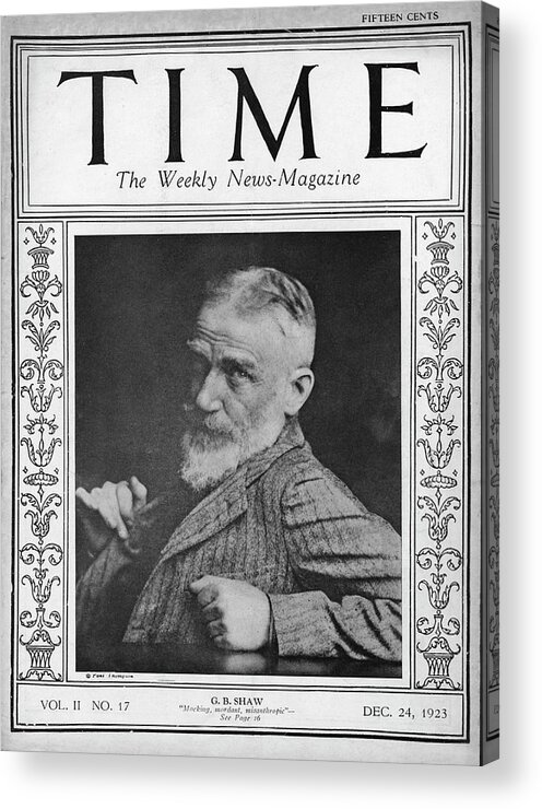 Culture Acrylic Print featuring the photograph George Bernard Shaw by Paul Thompson