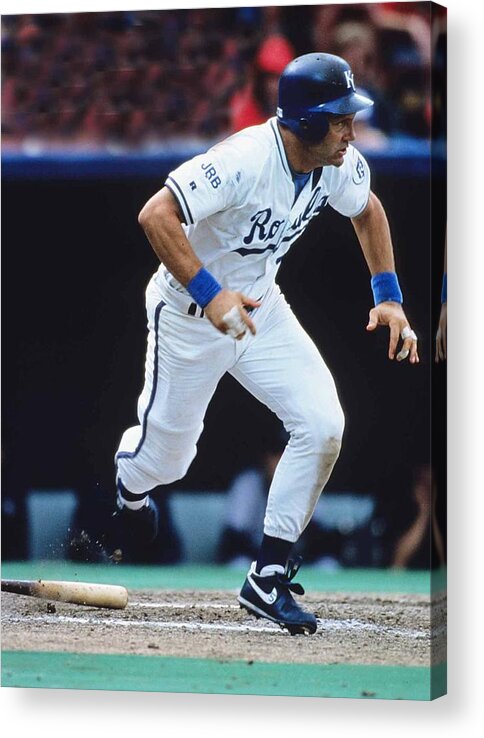 American League Baseball Acrylic Print featuring the photograph George Brett by Ronald C. Modra/sports Imagery