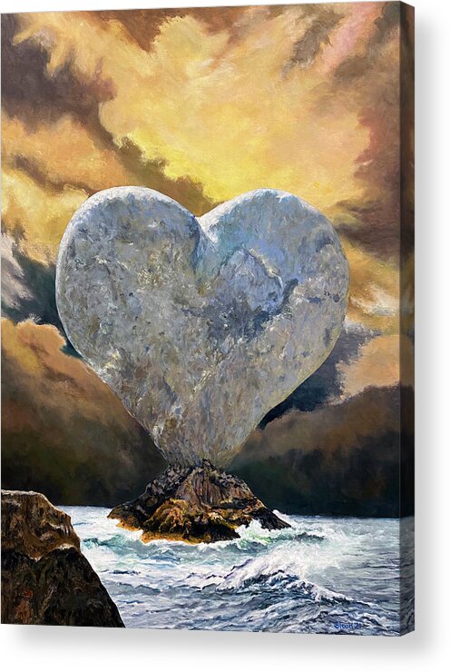 Heart Of Stone Acrylic Print featuring the painting Heart of Stone Revisited by Thomas Blood