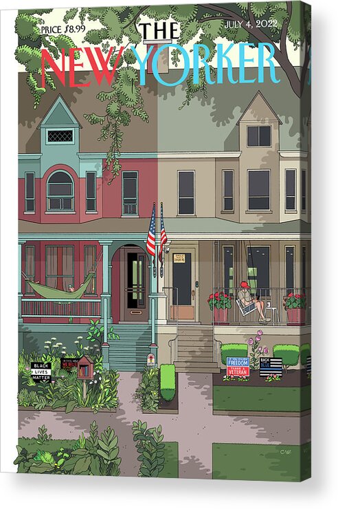 Politics Acrylic Print featuring the painting House Divided by Chris Ware