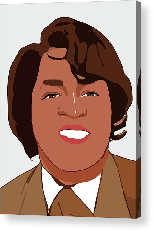 James Brown Acrylic Print featuring the digital art James Brown Cartoon Portrait 1 by Ahmad Nusyirwan