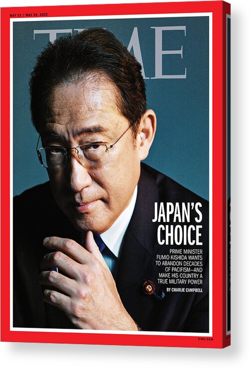 Japan's Choice Acrylic Print featuring the photograph Japan's Choice - Prime Minister Fumio Kishida by Photograph by Ko Tsuchiya for TIME