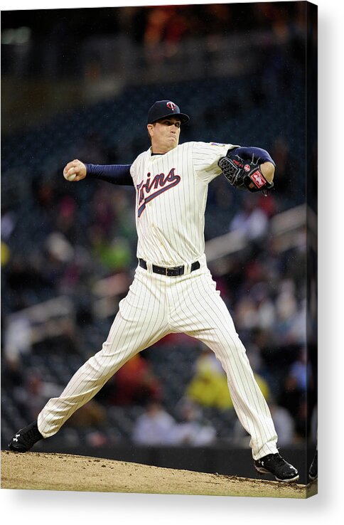 Second Inning Acrylic Print featuring the photograph Kyle Gibson by Hannah Foslien