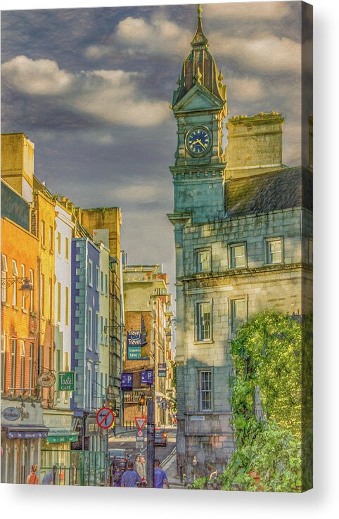 Ireland Acrylic Print featuring the photograph Late Afternoon in Dublin, Vertical by Marcy Wielfaert