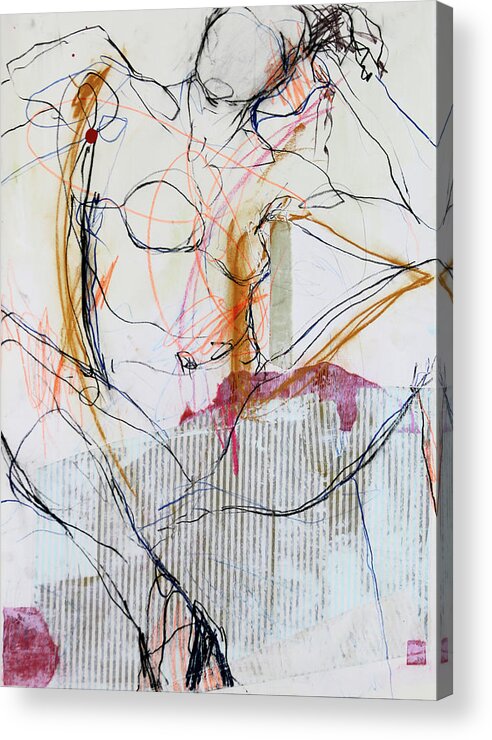 Life Drawing Acrylic Print featuring the mixed media Life Drawing 1z by Jylian Gustlin