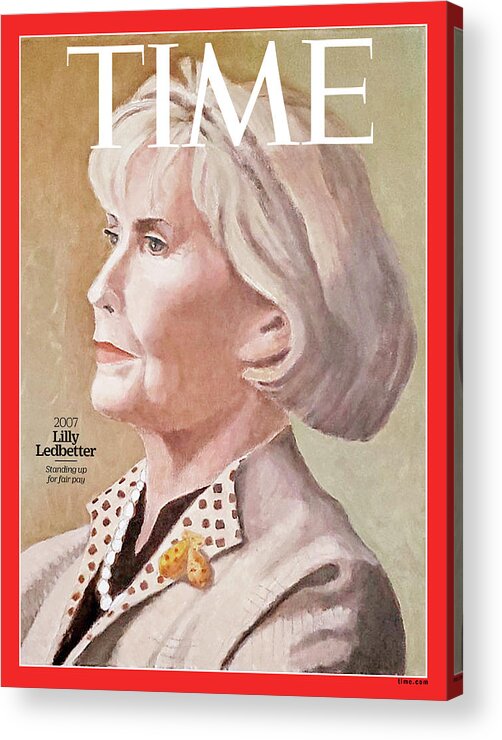 Time Acrylic Print featuring the photograph Lilly Ledbetter, 2007 by Painting by Nicole Jeffords for TIME