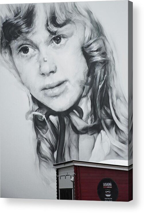 Graffiti Acrylic Print featuring the photograph Looking girl by Robert Grac