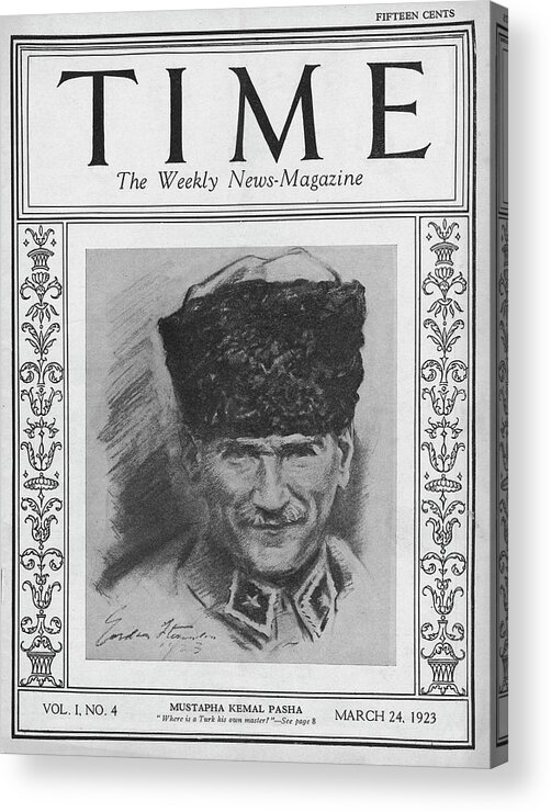World Acrylic Print featuring the photograph Mustapha Kemal Pasha by Gordon Stevenson