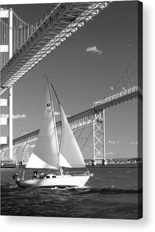 Sailboat Acrylic Print featuring the photograph On the Chesapeake No. 2 by Steve Ember