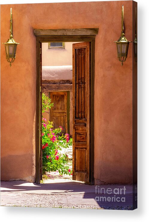 Taos Acrylic Print featuring the photograph Open Door to a New Beginning by Elijah Rael
