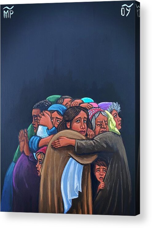 Group Acrylic Print featuring the painting Our Lady of the Journey/ Mothers by Kelly Latimore