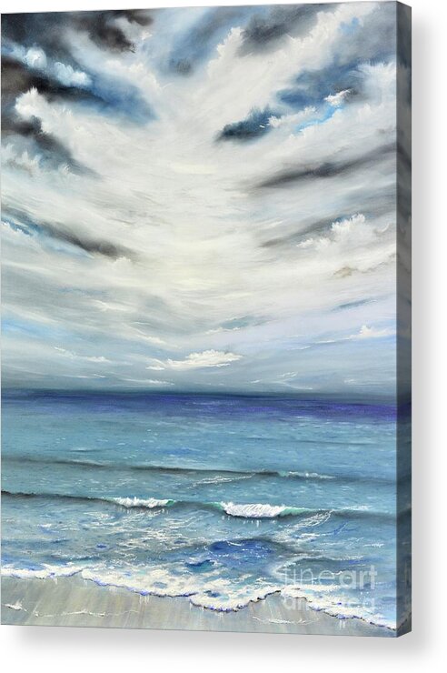 Pacific Acrylic Print featuring the painting Pacific Seascape by Mary Scott