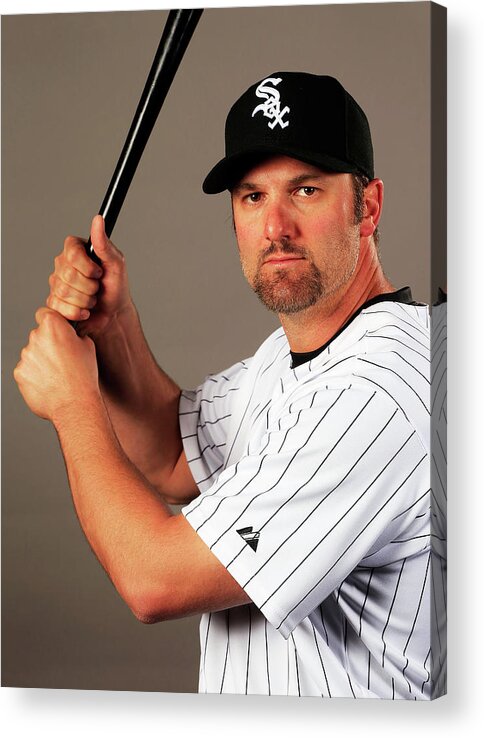 Media Day Acrylic Print featuring the photograph Paul Konerko by Jamie Squire