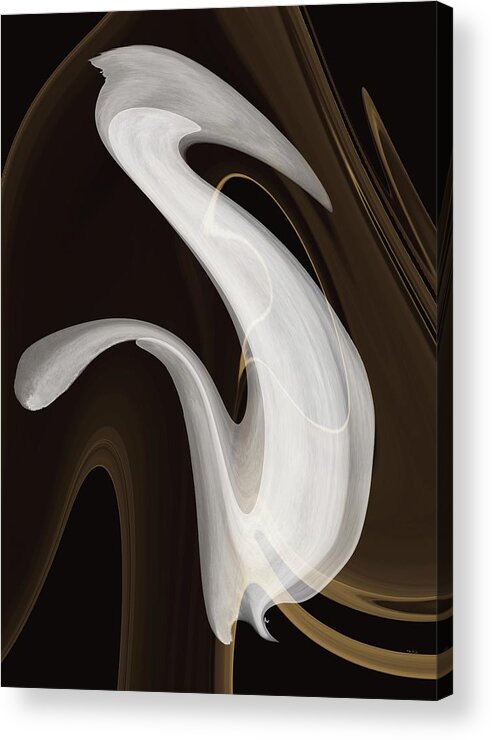  Acrylic Print featuring the digital art Pelican Dance by Michelle Hoffmann