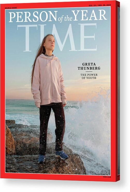 Time Acrylic Print featuring the photograph 2019 Person of the Year - Greta Thunberg by Photograph by Evgenia Arbugaeva for TIME