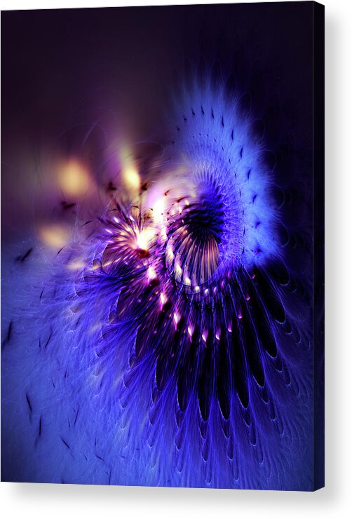  Acrylic Print featuring the digital art Plumage by Jo Voss