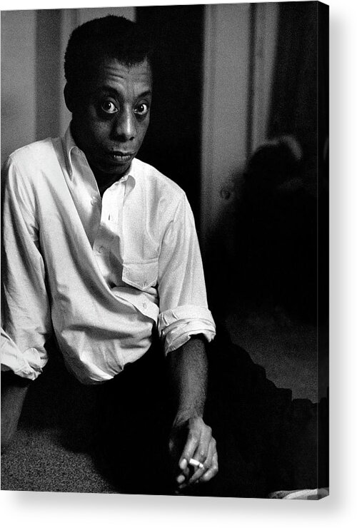 Personality Acrylic Print featuring the photograph Portrait of James Baldwin by Robert Frank