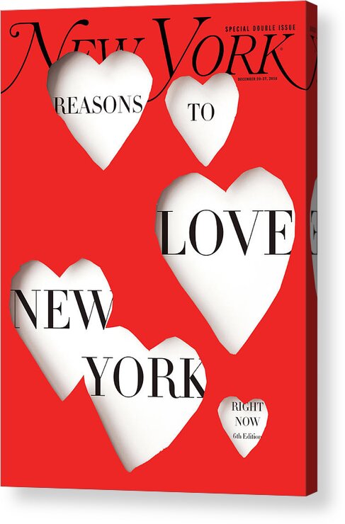 Illustration Acrylic Print featuring the digital art Reasons to Love New York 2010 by John Gall