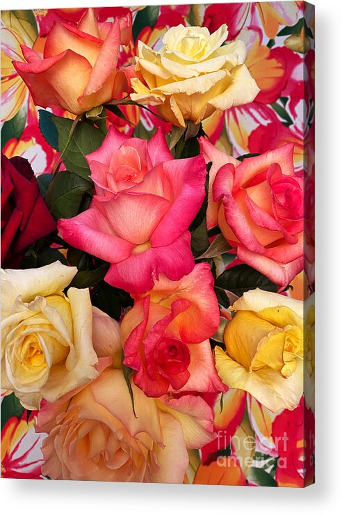 Flower Acrylic Print featuring the photograph Roses, Roses by Jeanette French