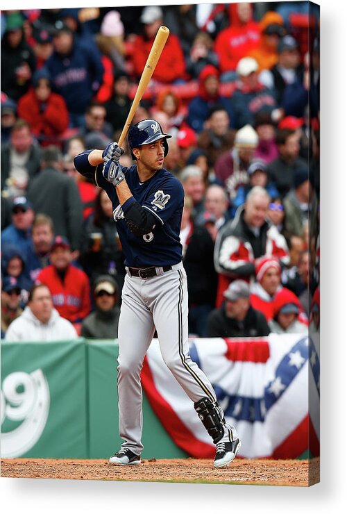 American League Baseball Acrylic Print featuring the photograph Ryan Braun by Jared Wickerham