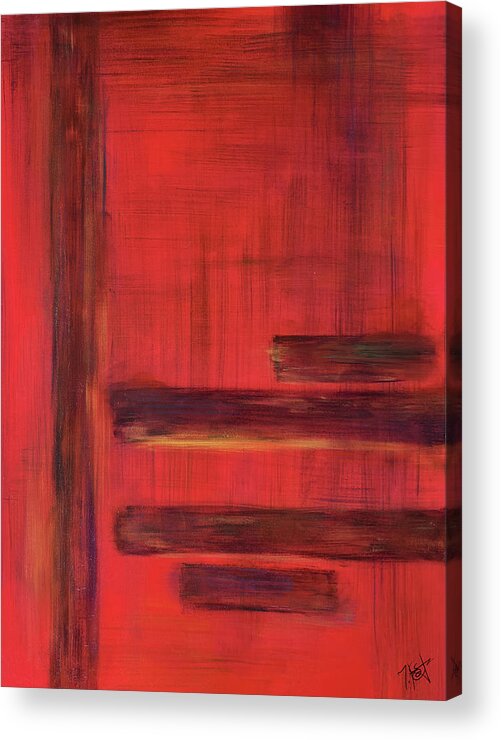 Abstract Acrylic Print featuring the painting Serenity by Tes Scholtz
