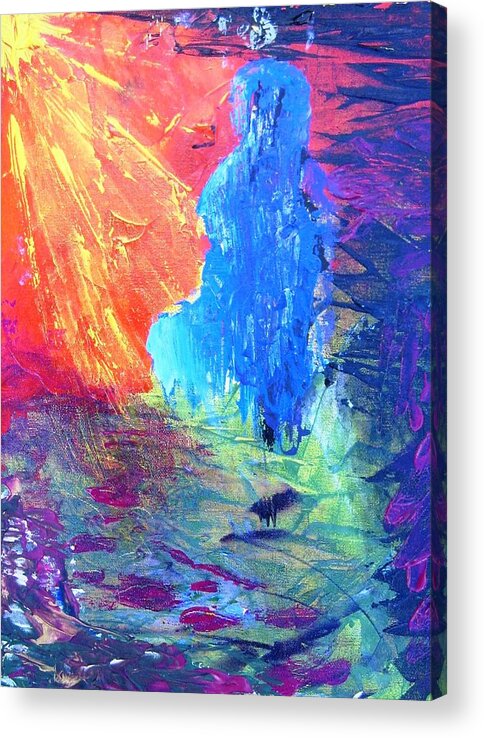 Abstract Acrylic Print featuring the painting Spiritual Extasy From Sun And Sea by Bruce Combs - REACH BEYOND