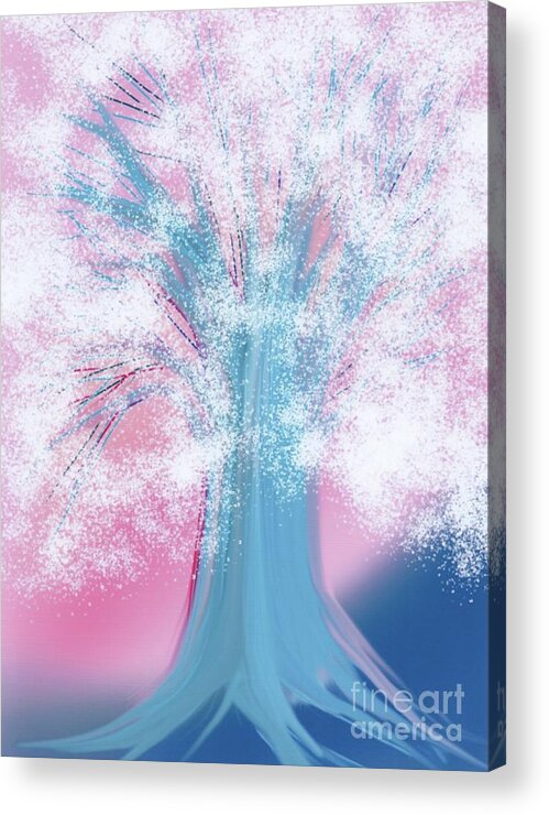 First Star Art Acrylic Print featuring the digital art Spring Dreams Tree by jrr by First Star Art