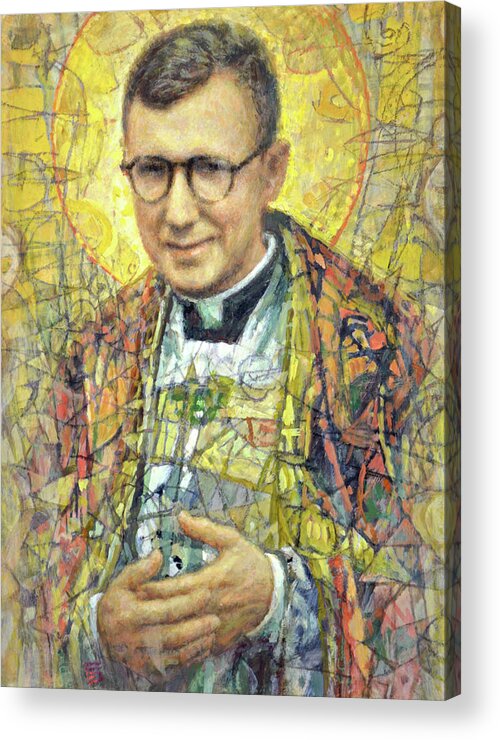 Saint Acrylic Print featuring the painting St. Jose Maria Escriva by Cameron Smith