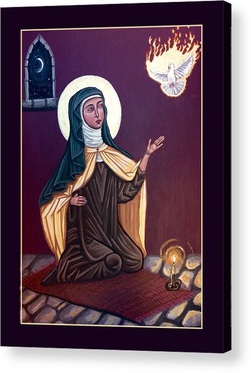 Religious Iconography Acrylic Print featuring the painting St. Teresa of Avila by Kelly Latimore