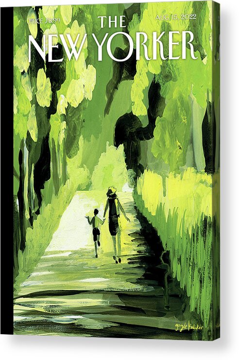 150025 Acrylic Print featuring the painting Summer Walk by Gayle Kabaker